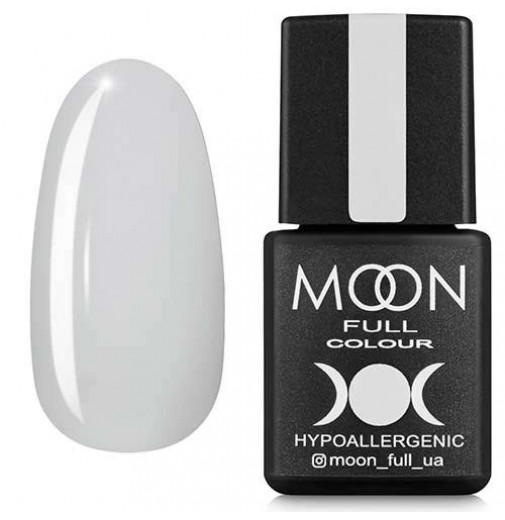 Гель-лак Moon Full №202 белый полупрозрачный с блестками, 8мл.