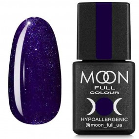 Гель-лак Moon Full №318 фіолетовий зі сріблястим шимером, 8мл.