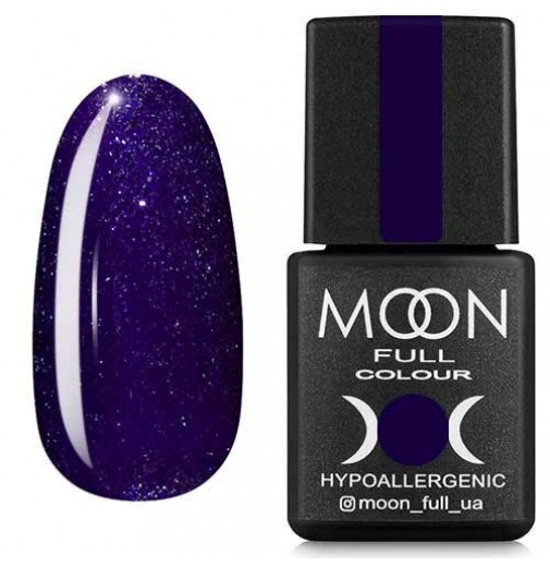 Гель-лак Moon Full №318 фиолетовый с серебристым шиммер, 8мл.