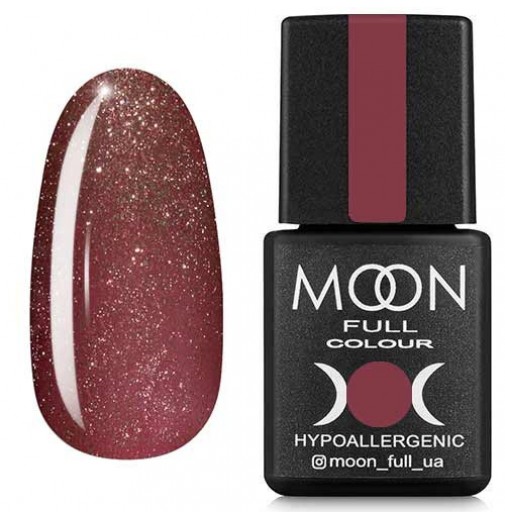 Гель-лак Moon Full №320 темно-розовый винтажный с мелким шиммер, 8мл.