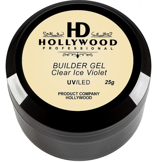 HD Hollywood Гель ice violet строительный прозрачно-голубой, 25 г