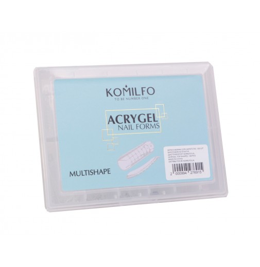 Komilfo Декор acry gel top nail form, multishape. верхние формы для наращивания, 120шт.