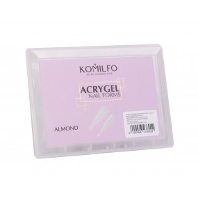 Komilfo Декор acry gel top nail forms almond.верхние формы для наращивания, миндаль 120шт.