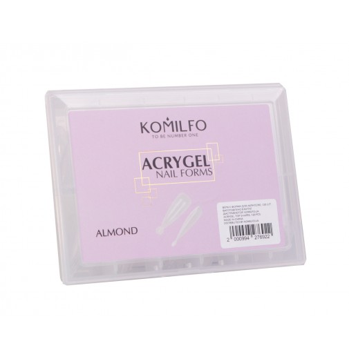 Komilfo Декор acry gel top nail forms almond.верхні форми для нарощування мигдаль120шт.