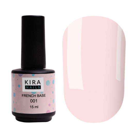 Kira Nails French Base 001 (нежно-розовый), 15 мл