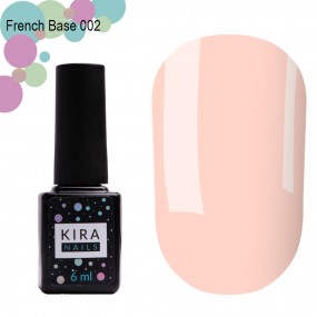Kira Nails French Base 002 (нежный персиковый), 6 мл