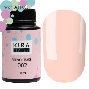 Kira Nails French Base 002 (нежный персиковый), 30 мл