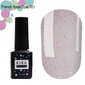 "Kira Nails" French Base opal 001, 6 мл