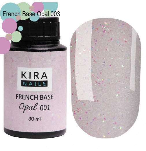 Kira Nails French Base Opal 001 (опал), 30 мл