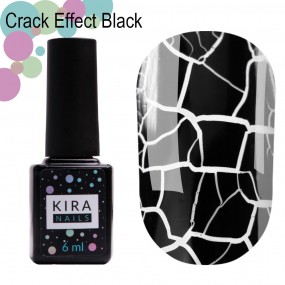 	"Kira Nails" Гель-лак Crack Effect crack effect black
