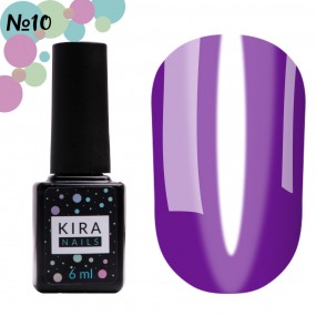 Гель-лак Kira Nails Vitrage №V10 (фиолетовый темный, витражный), 6 мл
