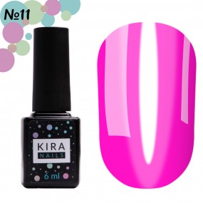 Гель-лак Kira Nails Vitrage №V11 (розово-малиновый, витражный), 6 мл