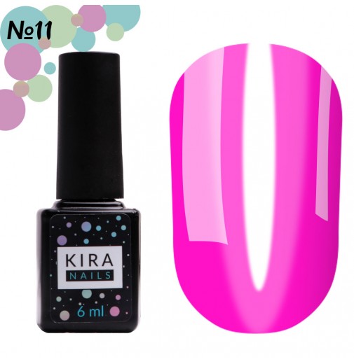 Гель-лак Kira Nails Vitrage №V11 (розово-малиновый, витражный), 6 мл