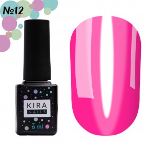 Гель-лак Kira Nails Vitrage №V12 (розовый кислотный, витражный), 6 мл