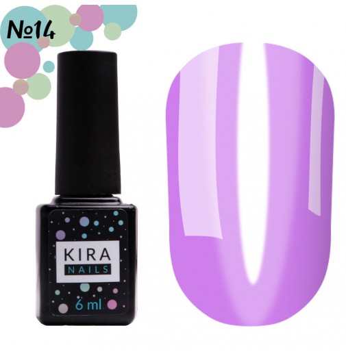 Гель-лак Kira Nails Vitrage №V14 (прозоро-фіолетовий, вітражний), 6 мл