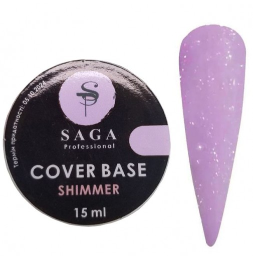 Saga Cover base №2, 15мл.(shimmer) new