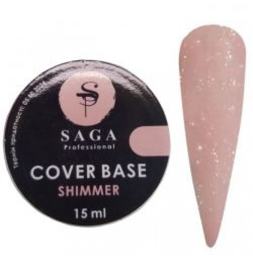Saga Cover base №1, 15мл.(shimmer) new