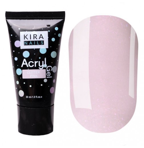 Kira Nails Acryl Gel Glitter Peach, 15 г