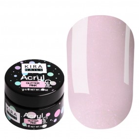 Kira Nails Acryl Gel - Glitter Pink, 15 г