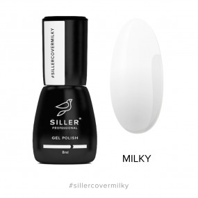 Siller Cover Base Milky - молочная камуфлирующая база для ногтей, 8мл