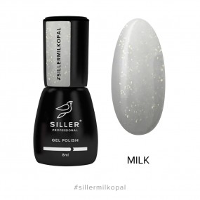 Siller Cover Base Milk Opal — камуфлирующая база с микроблеском (молочный), 8мл