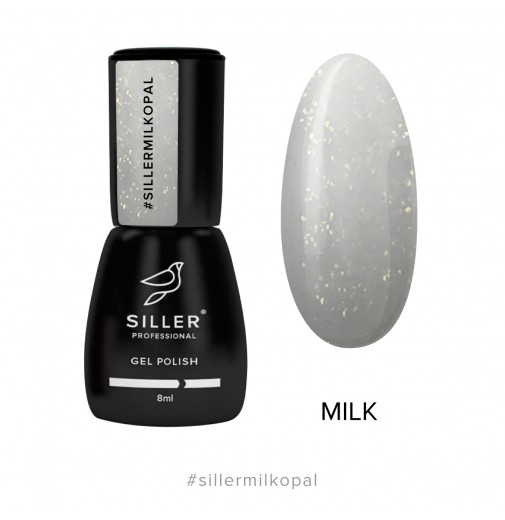 Siller Cover Base Milk Opal - камуфлирующая база с микроблеском (молочный), 8мл