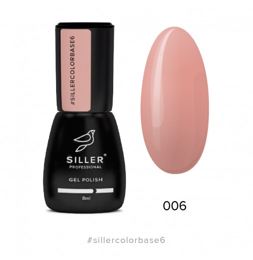 База для гель-лаку Siller Cover Color Base №006 (персиковий) 8 мл