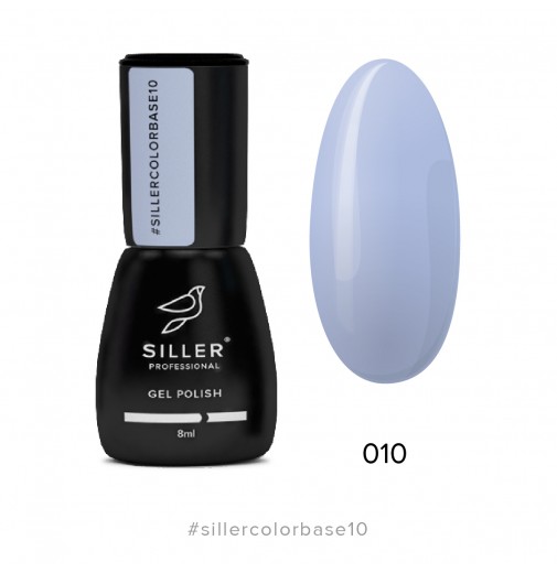 База для гель-лаку Siller Cover Color Base №010 (блідо-блакитний) 8 мл