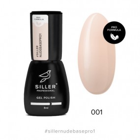 Siller Nude Base Pro №1 — камуфлирующая цветная база (нежно-персиковый), 8 мл