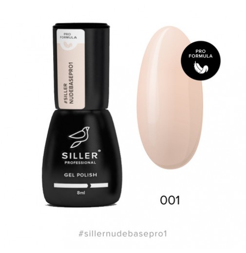 Siller Nude Base Pro №1 — камуфлирующая цветная база (нежно-персиковый), 8 мл