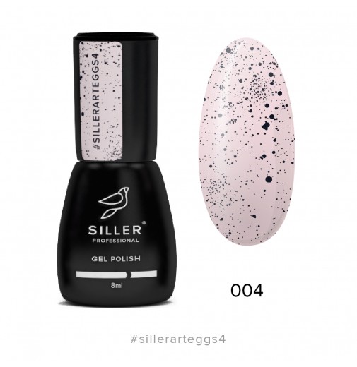 Гель-лак Siller Art Eggs №04 (нежно-розовый с крошкой), 8мл