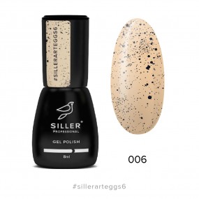 Гель-лак Siller Art Eggs №06 (светло-персиковый с крошкой), 8мл