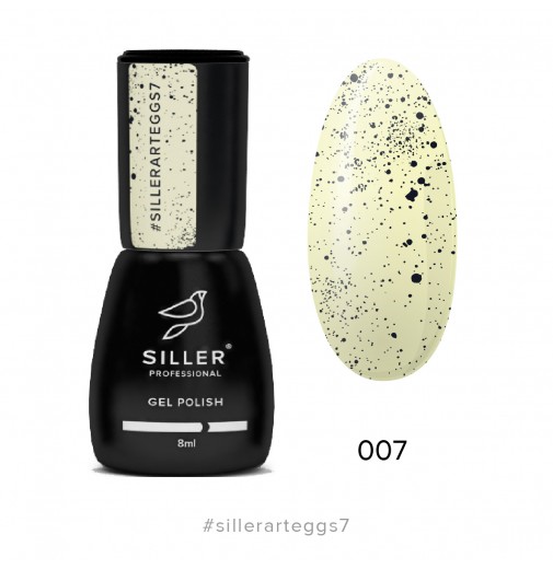 Гель-лак Siller Art Eggs №07 (молочный желтый с крошкой), 8мл