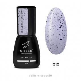 Гель-лак Siller Art Eggs №10 (лилово-сиреневый с крошкой), 8мл