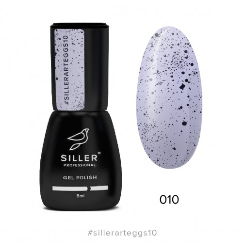 Гель-лак Siller Art Eggs №10 (лилово-сиреневый с крошкой), 8мл