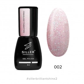 Гель-лак Siller Brilliant Shine №2 (нежный розовый с блестками), 8мл