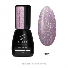 Гель-лак Siller Brilliant Shine №5 (лиловый с блестками), 8мл