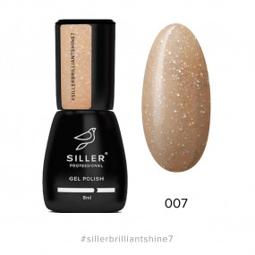 Гель-лак Siller Brilliant Shine №7 (золотисто-соломеный с блестками), 8мл