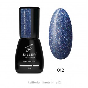 Гель-лак Siller Brilliant Shine №12 (светло-синий с блестками), 8мл