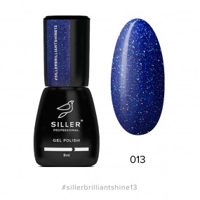 Гель-лак Siller Brilliant Shine №13 (синий с блестками), 8мл