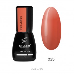 Гель-лак Siller №35 (помаранчево-червоний) 8мл