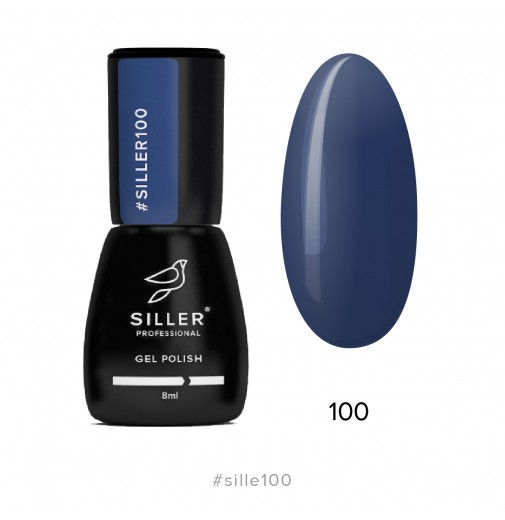 Гель-лак Siller №100 (чорно-синій) 8мл