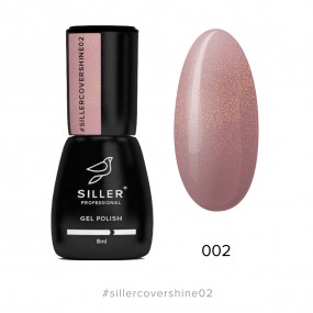 Siller Cover Shine Base №2 - камуфлирующая база (розово-бежевый с микроблеском), 8мл