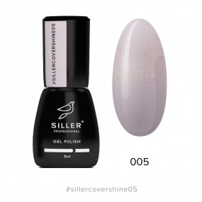 Siller Cover Shine Base №5 - камуфлирующая база (светло-розовый с микроблеском), 8мл