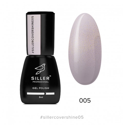 Siller Cover Shine Base №5 - камуфлююча база (світло-рожевий з мікроблеском), 8мл