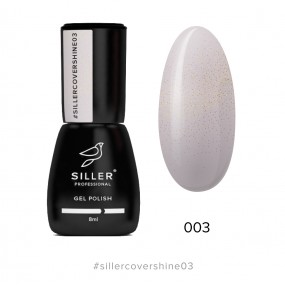 Siller Cover Shine Base №3 - камуфлирующая база (нюдовый с микроблеском), 8мл