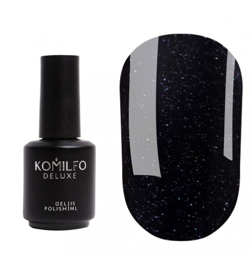 Komilfo Glitter Top — топ для гель-лака з глиттером без липкого слоя, 15 мл