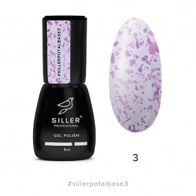 Siller Potal Base №3 (фиолетовая с фиолетовой поталью), 8 мл