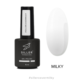 Base Siller Cover Milky - молочная камуфлирующая база для ногтей, 15мл