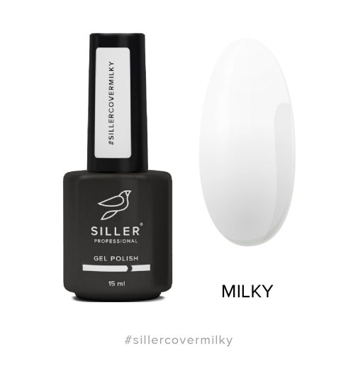 Base Siller Cover Milky - молочная камуфлирующая база для ногтей, 15мл